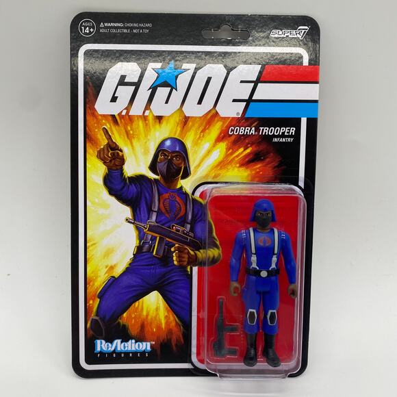 G.I. Joe Cobra Trooper Infantry Reaction Figures Super 7 Hasbro 2021 New Sealed - Picture 2 of 4